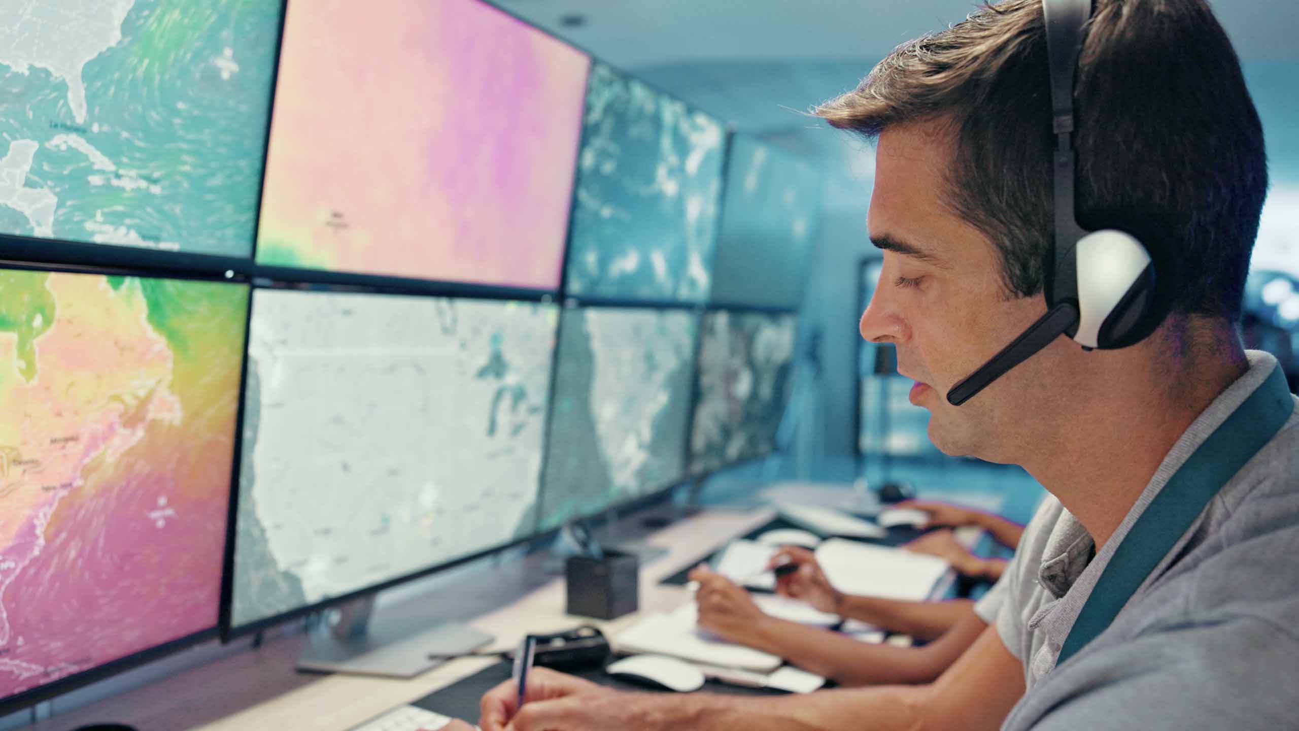 Person in control room